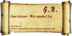 Gerstner Mirandella névjegykártya